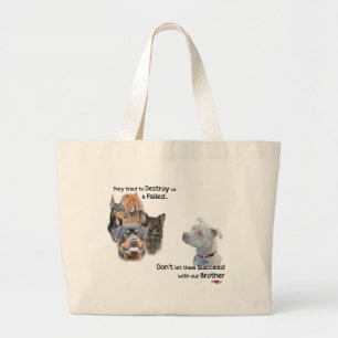 Sparen de Pitbull Grote Tote Bag
