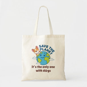 Sparen de planeet het enige met Honden Tote Bag
