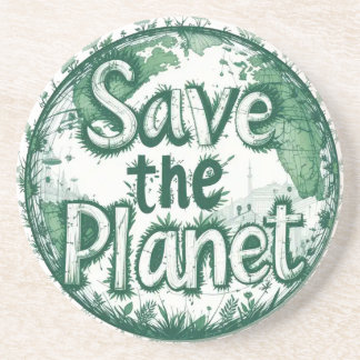 Sparen de planeet zandsteen onderzetter