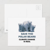 Sparen de Polaire Beren Briefkaart (Voorkant / Achterkant)