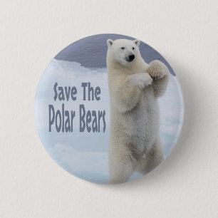 Sparen de Polaire Beren Ronde Button 5,7 Cm