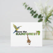 Sparen de regenwouden briefkaart (Staand voorkant)