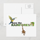 Sparen de regenwouden briefkaart (Voorkant / Achterkant)