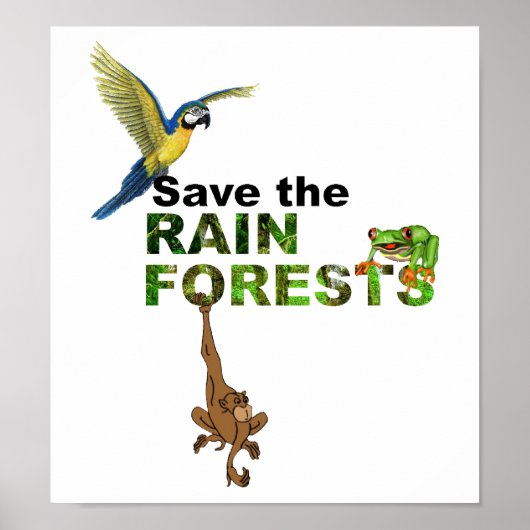 Sparen de regenwouden poster (Voorkant)