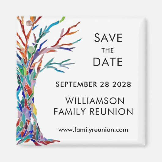 Sparen de Reünie van de Familie van de Regenboogbo Magneet (Voorkant)