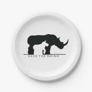 Sparen de Rhino Papieren Bordje