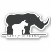 Sparen de Rhino Sticker (Voorkant)