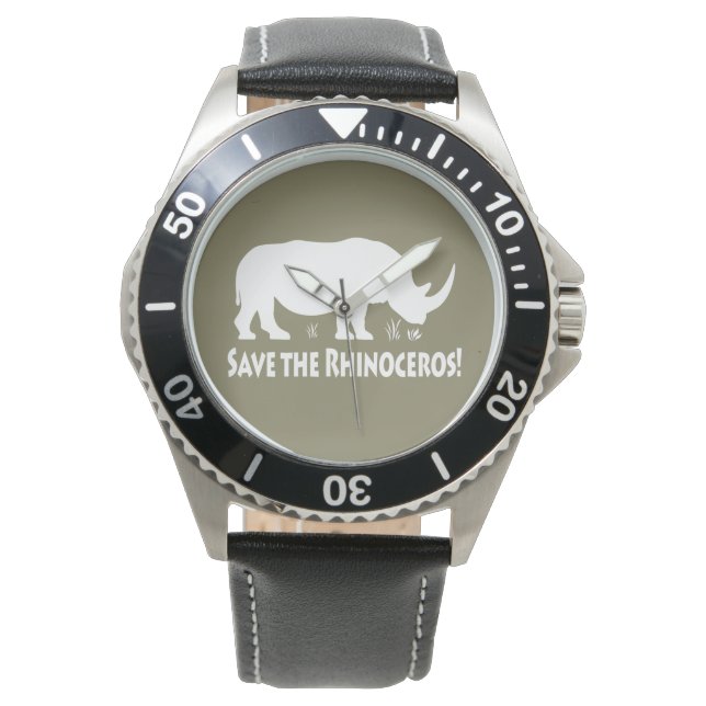 Sparen de Rhinoceros Horloge (Voorkant)
