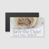 Sparen de ring van het Verloving van de Datum en h (Voorkant / Achterkant)