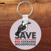 Sparen de Rode-cockpit Woodpecker Sleutelhanger (Voorkant)