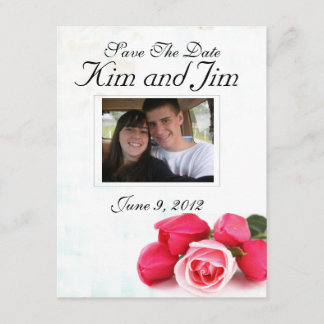 Sparen de rode de rozenuitnodiging van de Datum Save The Date