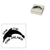 Sparen de Roze Dolphin Rubberstempel (Gestempeld)