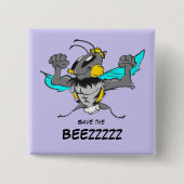 Sparen de Sterke Bumble Button van de Cartoon van  (Voorkant)