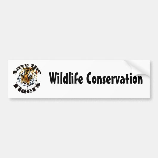 Sparen de Tijgers Bumpersticker (Voorkant)
