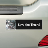 Sparen de Tijgers Bumpersticker (Op auto)