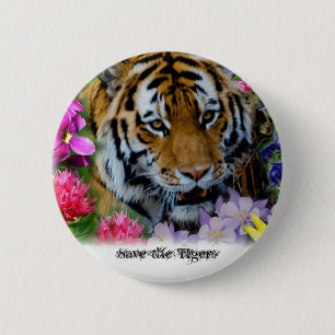 Sparen de Tijgers Ronde Button 5,7 Cm