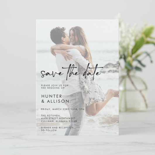 Sparen de Uitnodiging van de Datum (Staand voorkant)