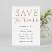 Sparen de Uitnodiging van de Folie van de Datum (Staand Voorkant)