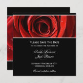 Sparen de Uitnodiging van de Rood van de Datum (Voorkant / Achterkant)