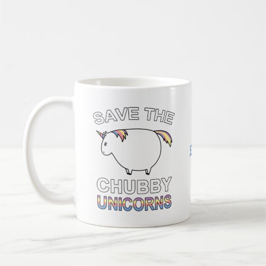 Sparen de Unicorns van de Chubby Koffiemok (Links)