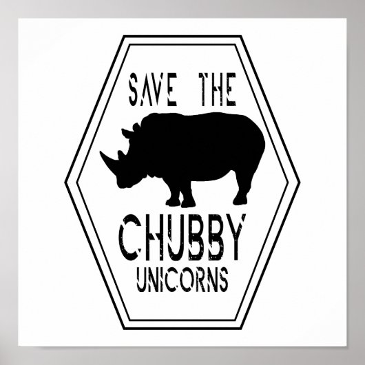 Sparen de Unicorns van de Chubby Poster (Voorkant)