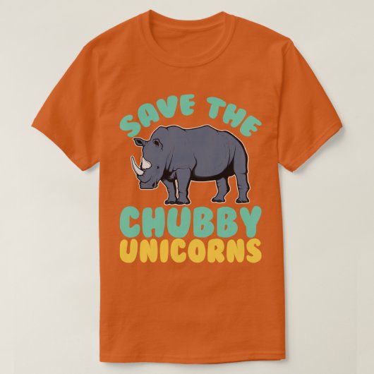 Sparen de Unicorns van de Chubby T-shirt (Design voorkant)
