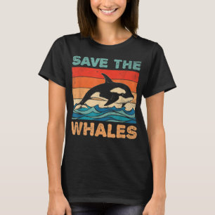 Sparen de walvis Retro Orca Whale T-Shirt