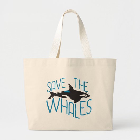 Sparen de Walvissen Grote Tote Bag (Voorkant)