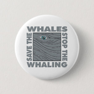 Sparen de Walvissen Ronde Button 5,7 Cm