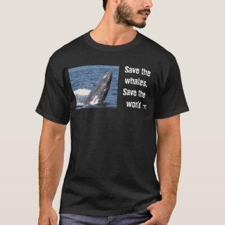 Sparen de walvissen, sparen de wereld t-shirt