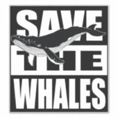 Sparen de walvissen sticker (Voorkant)