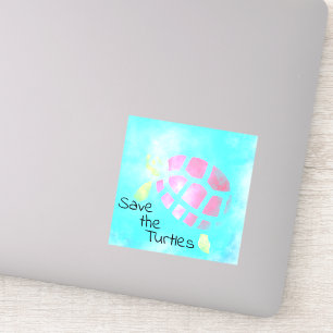 Sparen de Waterverf van de Schildpadden Sticker