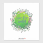 Sparen de wereld, sparen de Planet Sticker (Vel)