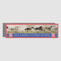 Sparen de Wilde Paarden van Amerika Bumper Magnet