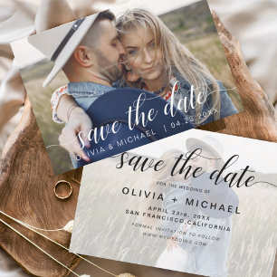 Sparen de Witte Handgeschreven Foto van de Datum Save The Date