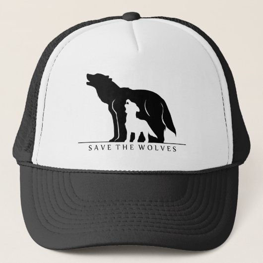 Sparen de Wolven (witte ver.) Trucker Pet (Voorkant)