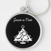 Sparen de Zwarte Ster van de Boom van de Kerst van Sleutelhanger (Voorkant)