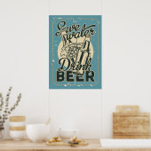 sparen Drink Beer ManCave Poster (Keuken)
