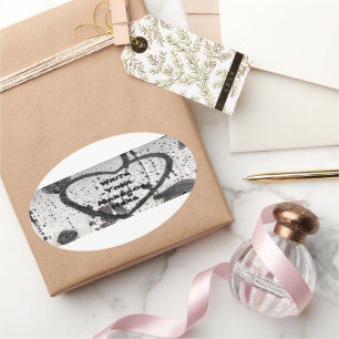 Sparen een Aspen Boom Fotograaf Aangepast Ovale Sticker