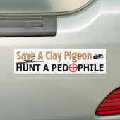 Sparen een Clay Pigeon! Bumpersticker (Op auto)