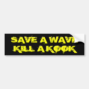 Sparen een golf doodt een knoop bumpersticker