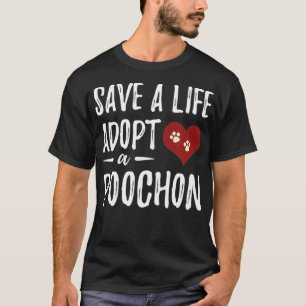 Sparen een Leven adopteer een Poochon voor het red T-shirt
