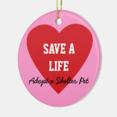 Sparen een Leven-adoptie een Pet van de Schuif Keramisch Ornament (Links)