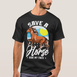 Sparen een paard dat mijn gezicht heeft gespaard e t-shirt