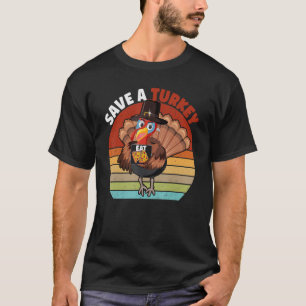 Sparen een Turks Eat Pizza Thanksgiving Kinder Vol T-shirt