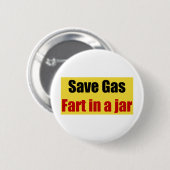 Sparen gaswaas in een pot ronde button 5,7 cm (Voorkant /achterkant)