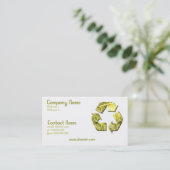 Sparen Geld Recyclen Visitekaartje (Staand voorkant)
