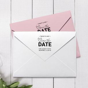 Sparen het Adres van de DatumTerugkeer Rubberstempel