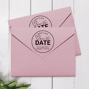 Sparen het Adres van de Terugkeer van het Begin va Rubberstempel