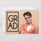 Sparen het Afstuderen van de Foto van de Datum Kaart (Voorkant)